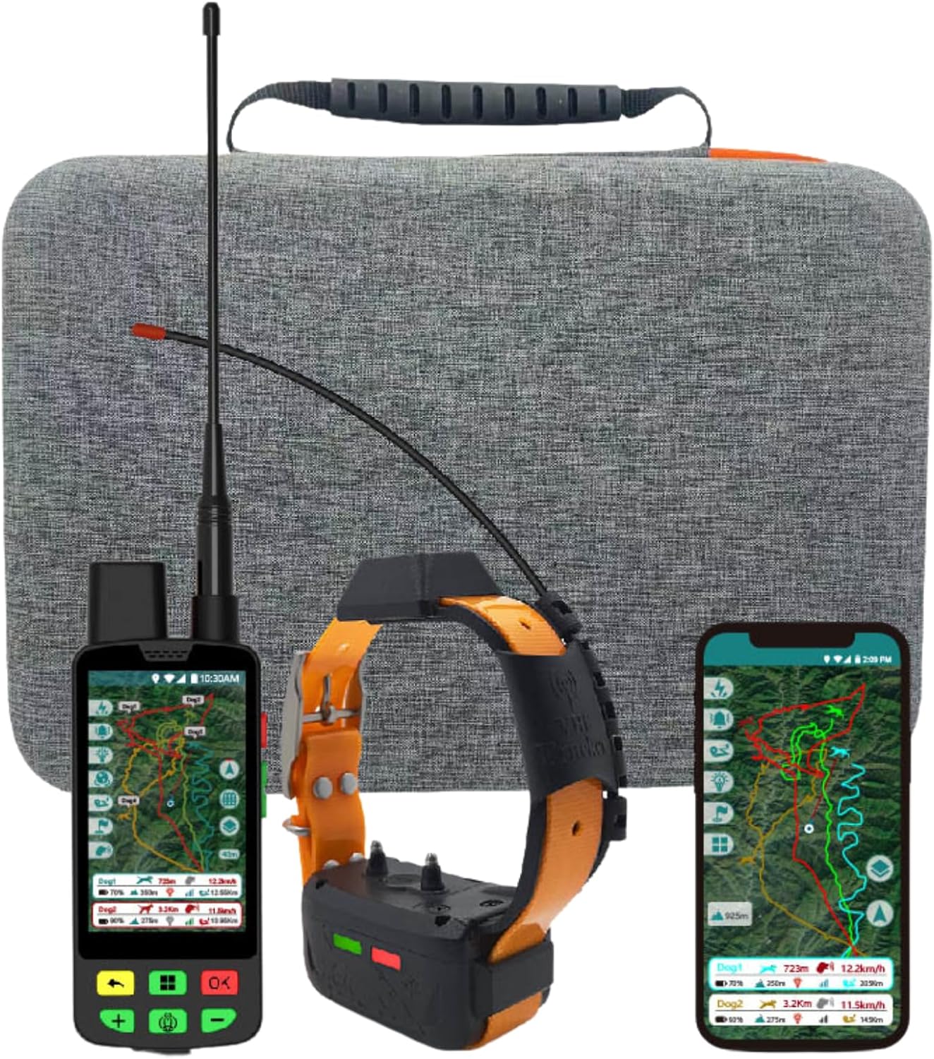 GPS chien de chasse VHF 15 km + 4G – Suivi temps réel, étanche IP68, jusqu’à 20 chiens - Terra Aventure