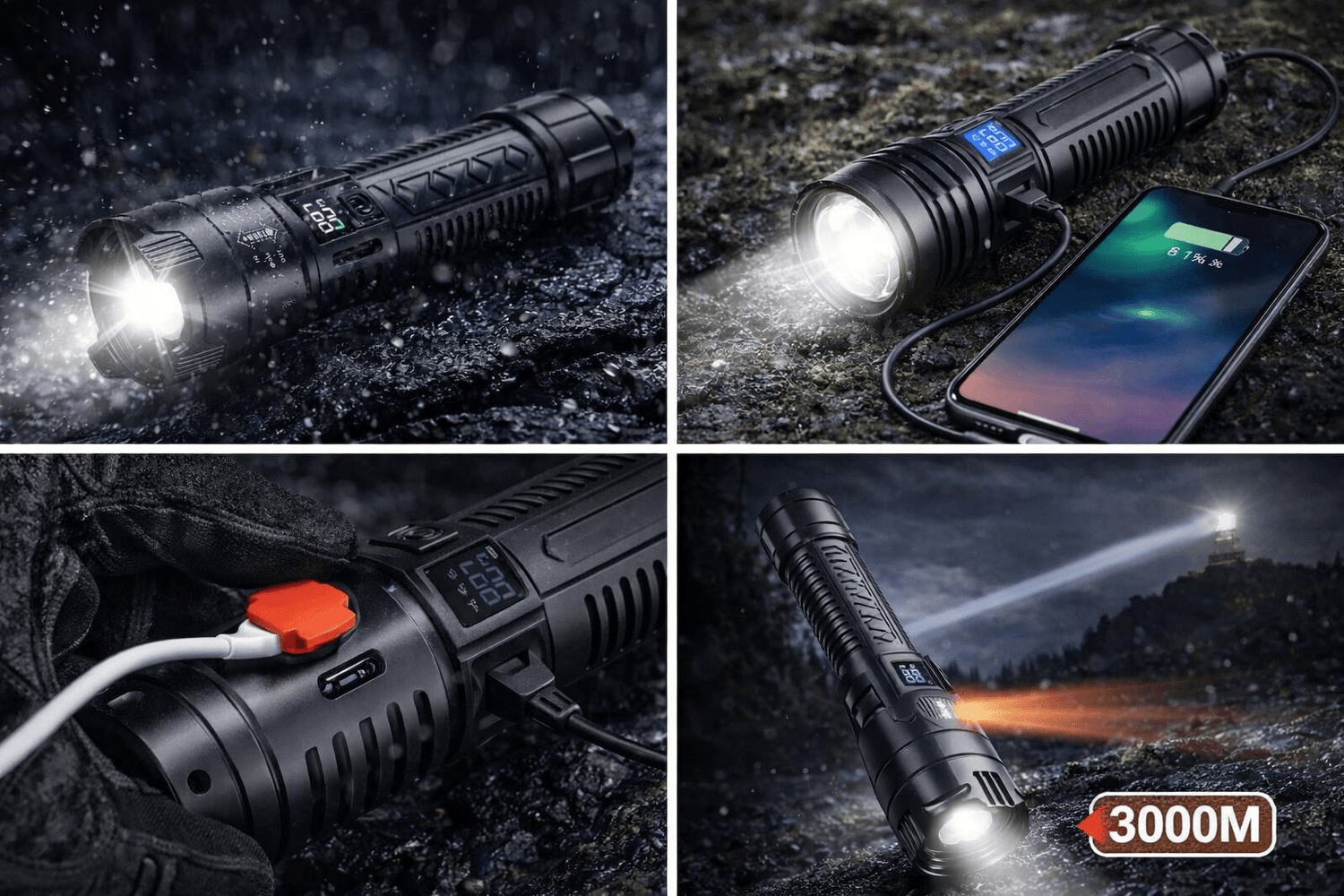 Lampe de poche ultra puissante à LED - Terra Aventure