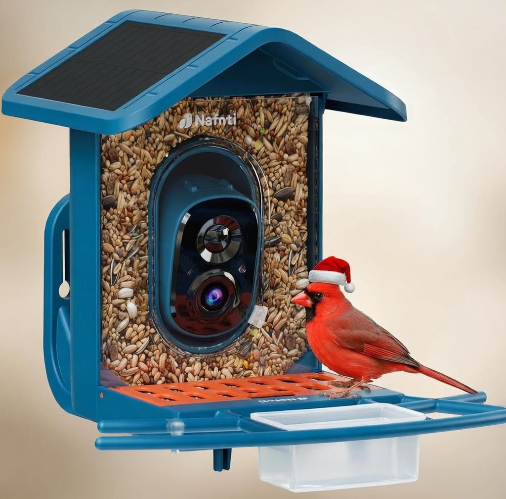 Mangeoire intelligente pour oiseaux avec caméra 2K – Solaire, Wi - Fi 2,4/5 GHz, anti - écureuils - Terra Aventure