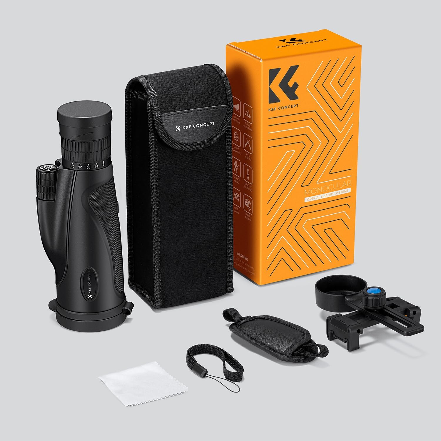 Monoculaire 8 - 32x50 HD à zoom continu avec clip smartphone - Terra Aventure