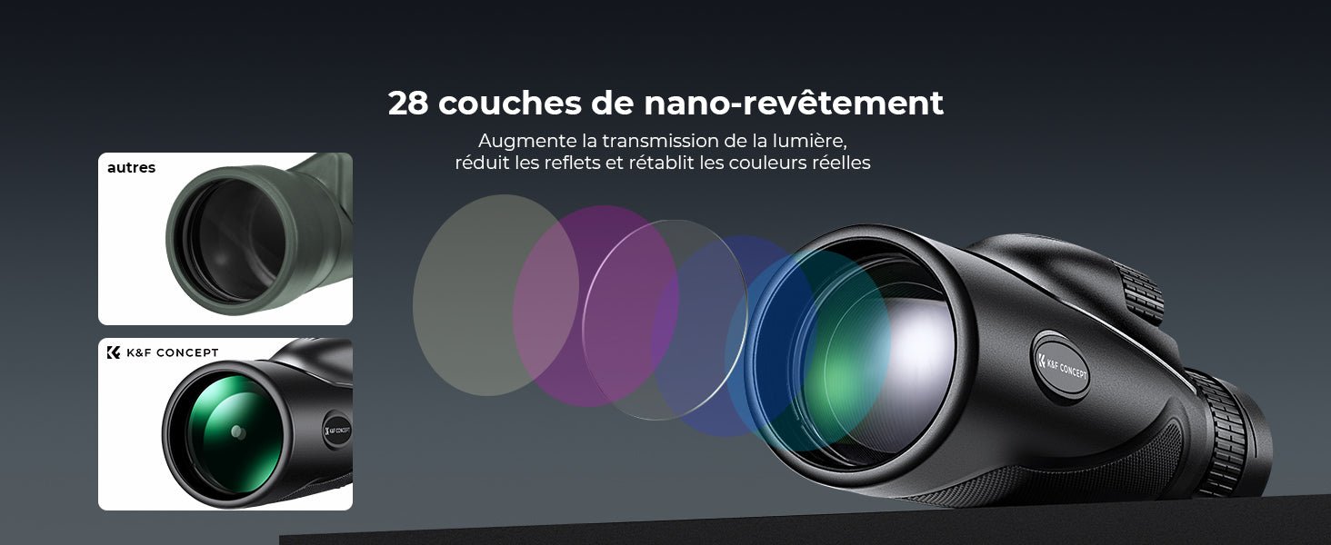 Monoculaire 8 - 32x50 HD à zoom continu avec clip smartphone - Terra Aventure