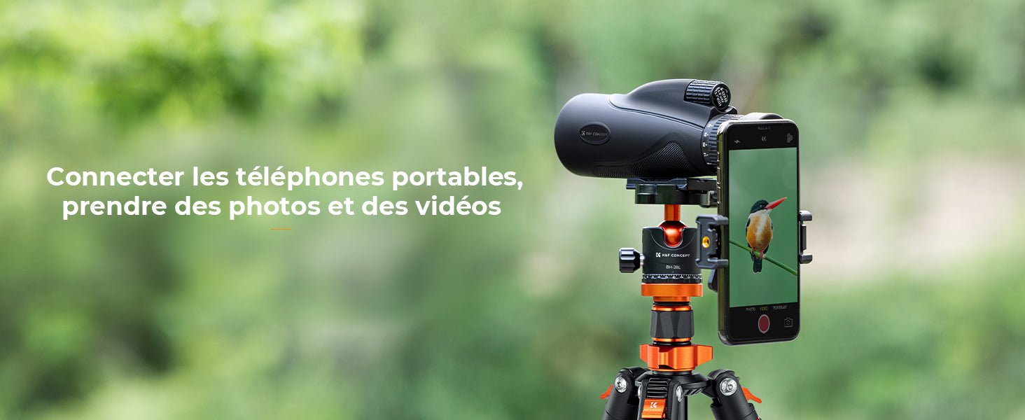 Monoculaire 8 - 32x50 HD à zoom continu avec clip smartphone - Terra Aventure